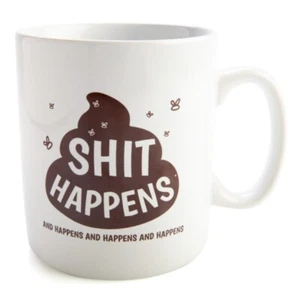 444375 KOOLFACE SHIT HAPPENS POO EMOJI GIANT 900ML GIANT COFFEE MUG TEA CUP - Bild 1 von 2
