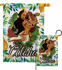 Hula Girl Garden Flag Fun In The Sun Summer Decorative Gift Yard House Banner - Picture 1 of 17