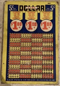 Vintage 50s Punch Board Never Used - Picture 1 of 2