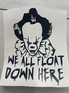 Halloween IT/Horror/Pennywise Vinyl Sticker/Decal glass/walls/craft car - Picture 1 of 1