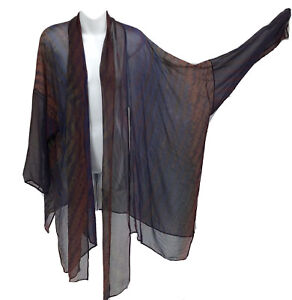 Carter & Teri Shibori Womens Tie Dye Designer Silk Jacket Art Lagenlook  $1,500