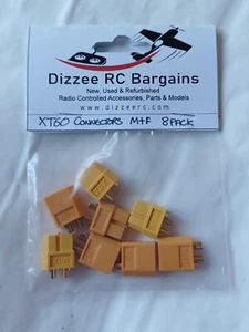 XT60 Connectors M+F 8 Pack for RC Model Aircraft Planes Helicopters Cars - Picture 1 of 2