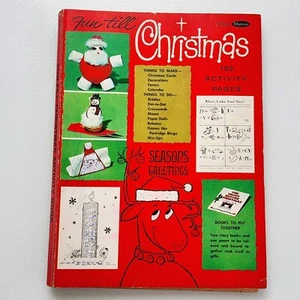 VTG FUN TILL CHRISTMAS 1965 Activity Book 192 Pgs 10 are Used Whitman Publishing - Imagen 1 de 13