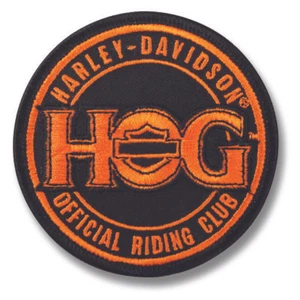 TOPPA RICAMATA MAIALE ORIGINALE HARLEY DAVIDSON 3 pollici ""HOG - Foto 1 di 3