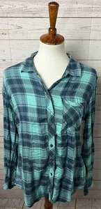 Gap Women's Blouse Shirt Size L Plaid Long Sleeve Button Up Pockets - Picture 1 of 9