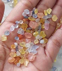 20 Pieces, 4-7 Mm 100% Natural Multi sapphire Rough Gemstone/RJS-523 - Picture 1 of 10