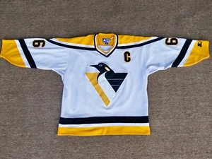 Mario Lemieux Penguins Heim Trikot XL weiß 66 Starter Pittsburgh genäht 1990er Vintage - Bild 1 von 24