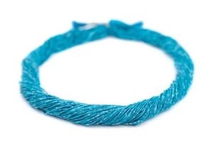Extra Tiny Blue Turquoise Cylinder Beads 1mm Afghanistan Gemstone 15 Inch Strand - Picture 1 of 3