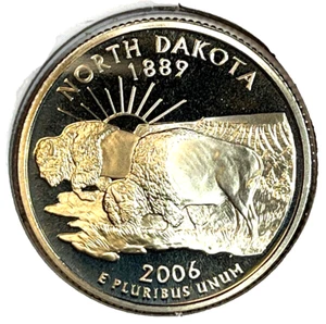 2006 S NORTH DAKOTA PROOF STATE QUARTER NOT SILVER H452    WE COMBINE SHIPPING - Picture 1 of 2