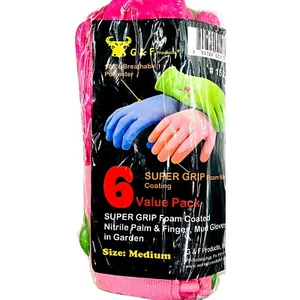 15226 6 Pairs Women Gardening Gloves with Micro-Foam Coating - Garden Gloves - Picture 1 of 12