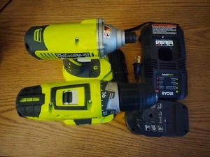 Ryobi tools impact hex drill P118 charger P105 battery set - Picture 1 of 8