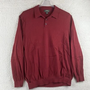 Eddie Bauer Sweater Pullover Mens XLT Maroon Cotton Cashmere Long Sleeve - Picture 1 of 15