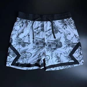 Neu mit Etikett Air Jordan Sport Dri-FIT Herren XL Shorts bedruckt weiß Rauten FV8614 100 - Bild 1 von 6