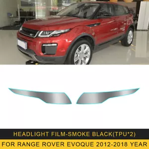 LH+RH TPU Headlight Protective Precut Film Sticker For Range Rover Evoque 12-18 - Picture 1 of 11