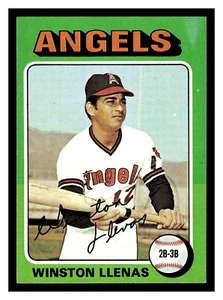 1975 TOPPS MINI BASEBALL WINSTON LLENAS #597 CALIFORNIA ANGELS HIGHER GRADE - Picture 1 of 2