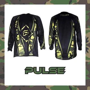 JERSEY DE BICICLETA DE MONTAÑA PULSE MOTOCROSS MX ENDURO BMX - CAMUFLAJE URBANO VERDE Y NEGRO  - Imagen 1 de 1