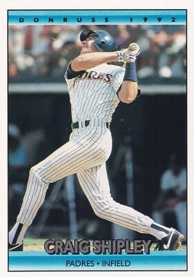 1992 Donruss #667 Craig Shipley San Diego Padres + Yes 4 Free Mystery Cards - Image 1 of 2