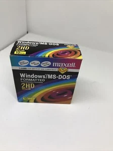 Maxell Windows/MS-DOS Formatted 2HD Open box 10 pcs - Picture 1 of 7