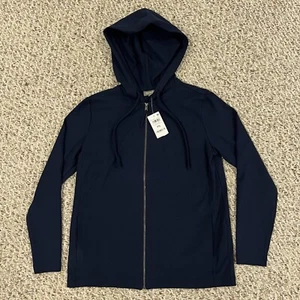 Style Co Hoodie Womens Full Zip Knit Jacket Drawstring Hood Petite Small New - Picture 1 of 19