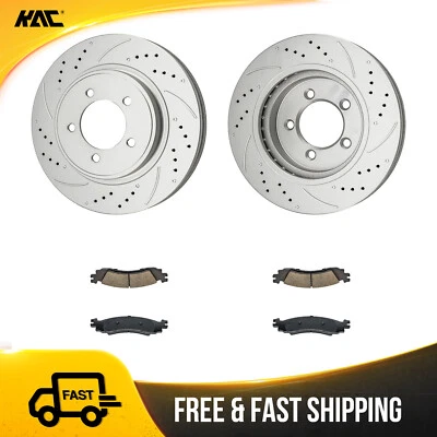 Front Drilled Brake Rotors Pads For Ford Explorer Mercury Mountaineer 2006-2010 - Image 1 of 4