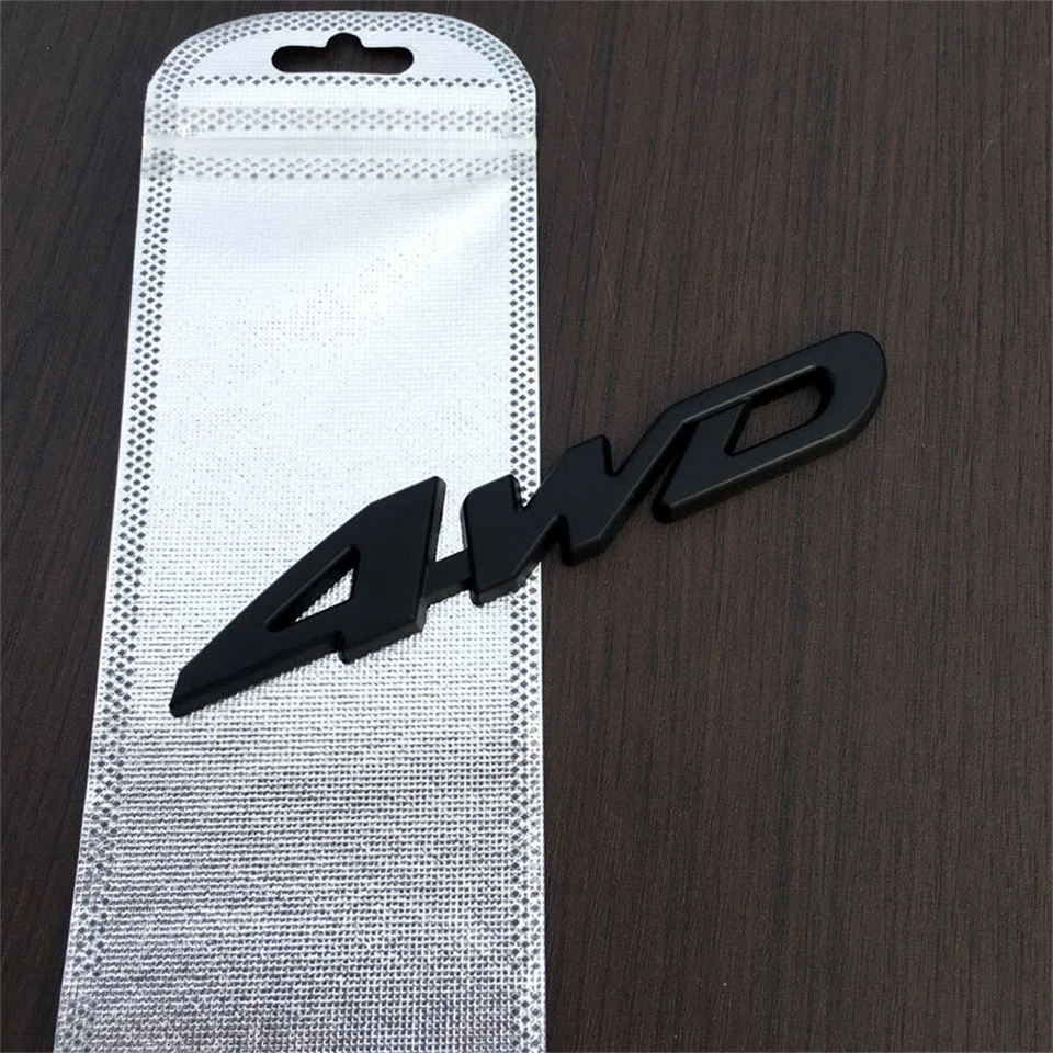 Alloy Black 4WD Sport Emblem Car Truck Auto Fender Door Rear Tailgate Universal - Image 1 of 1