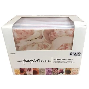 Floral 🌻 💐Colección de tarjetas de felicitación, juego de tarjetas en caja, 50 tarjetas + sobres -nuevo - Imagen 1 de 6