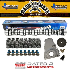 Texas Speed Madd Maxx LS Truck Cam Kit GM Gen 3 Gen 4 LS Camshaft TSP 5.3L 6.0L - Foto 1 di 12