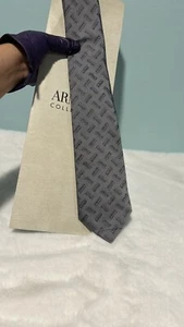 ARMANI GRAY SILK Men's Neck Tie MADE IN ITALY - Picture 1 of 4