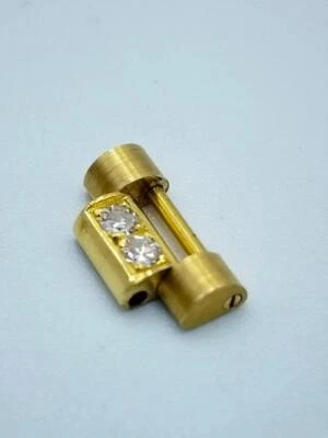 Custom Solid 18K Diamonds Band Link 10mm For Rolex 69178 69138 Lidies President - Image 1 of 4