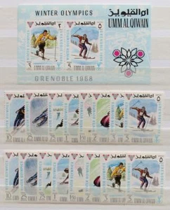 UMM AL QIWAIN 1968 OLYMPICS, Perf+ImPerf XF MNH** Sets+Sheet, Sports UAE / Emira - Picture 1 of 1