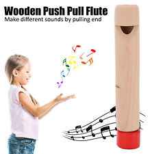(Red Handle)Wooden Slide Whistle Push Pull Voice Change Flute Educational IDS