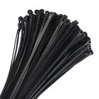 500Pcs 6" 40 Lbs Cable Zip Ties Self-Locking Small Nylon 3/16", Black