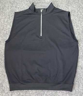 Footjoy Golf 1/2 Zip Mid Layer Pullover Black Stretch Men’s Black Vest - Image 1 of 4
