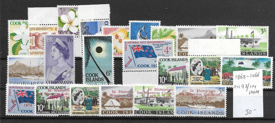 COOK ISLANDS @ Definitives  Year 1963-1966 Mi.91/114  MNH  Nice Priced @Au.532 - Image 1 of 1