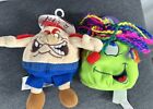 Vintage 1990s Lot Of 2 Silly Slammers Bean Bags with attitude buzzsaw/duh man