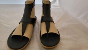 Sorel, black leather sandals 9 leather, new - Picture 1 of 7