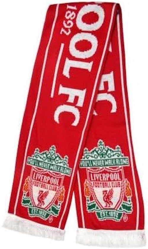 Official Liverpool FC Scarf - Red & White - "You'll Never Walk Alone" - Est. 189 - Image 1 of 3