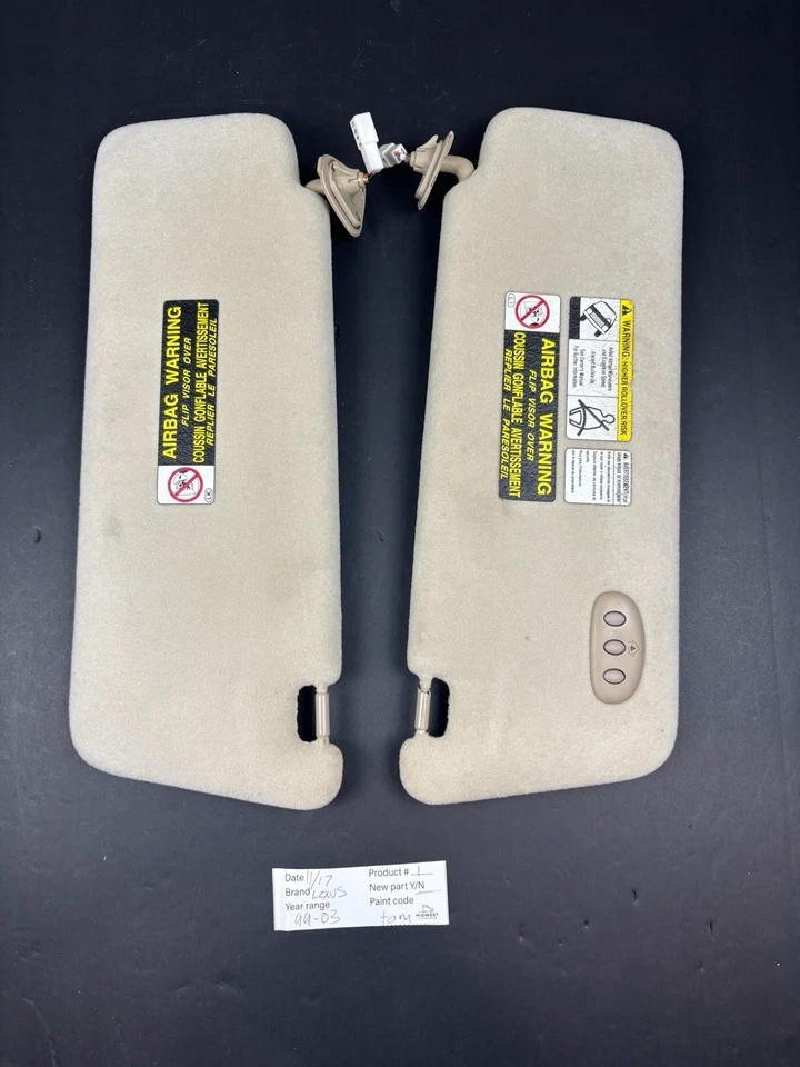 1999-2003 Lexus RX300 Sun Visor driver and passenger set - Image 1 of 4