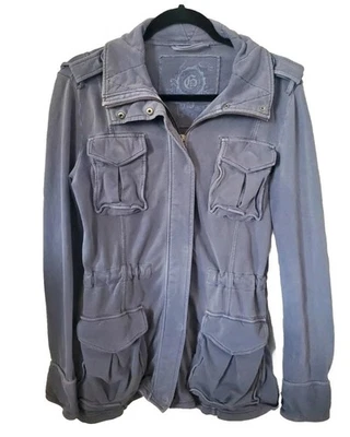 Chaqueta Gap Mujer XS Gris Utilidad Carga Militar Cremallera Bolsillos Frontales Y2K Foto 1 de 4