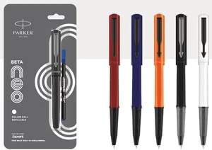 Parker Beta Neo Roller Ball Pen Chrome Trim - Multicolor Assorted (Pack Of 5) - Picture 1 of 3