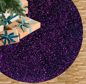 24 Zoll lila Baum Rock Pailletten Stoff für Weihnachtsbaum brandneu - Bild 1 von 1