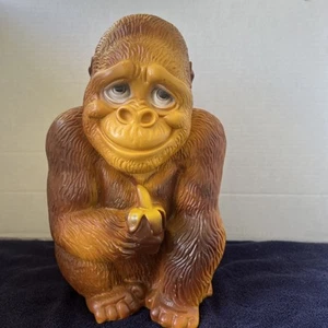 Vintage 1971 Happy Monkey Gorilla APE Large 12,5" Bank New York Vinyl Products - Bild 1 von 10