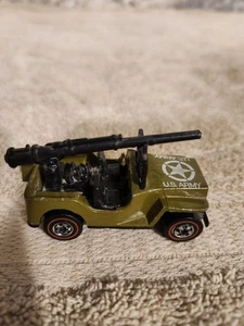 Hot Wheels Redline 1970 US Army Gunslinger Jeep HK Olive Drab Diecast - Picture 1 of 9