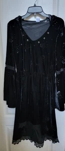 Spirit Damen L Samt Hexenkleid Celestial Coven Whimsigoth Halloween Kapuze - Bild 1 von 6
