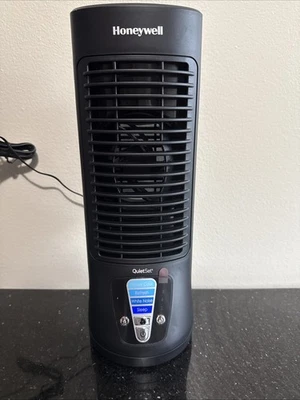 Honeywell HTF210B QuietSet Mini Tower Table Fan - Black - Image 1 of 4