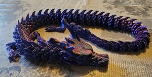 3D Drache, Drachen Spielzeug, Drache, Blau/Lila, Ohne Ei, 60cm - Bild 1 von 4