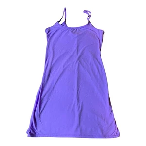 SKIMS Soft Spaghetti Adjustable Strap Knit Mid Length Slip Dress Purple Sz Large - Picture 1 of 5