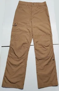 Patagonia Kids' Durable Hike Pants Size Large Khaki Roll Up Legs Elastic Waist - Picture 1 of 16