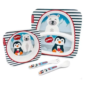 Primo Passi Kids Bamboo Dinnerware Set - Winter Friends - Picture 1 of 9