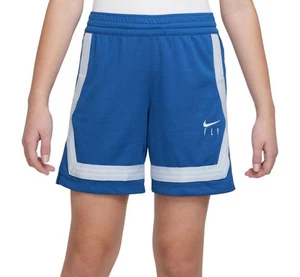 EUC Nike Girls' Fly Crossover Training Basketball Shorts Blue Size M Dri-Fit - Picture 1 of 7
